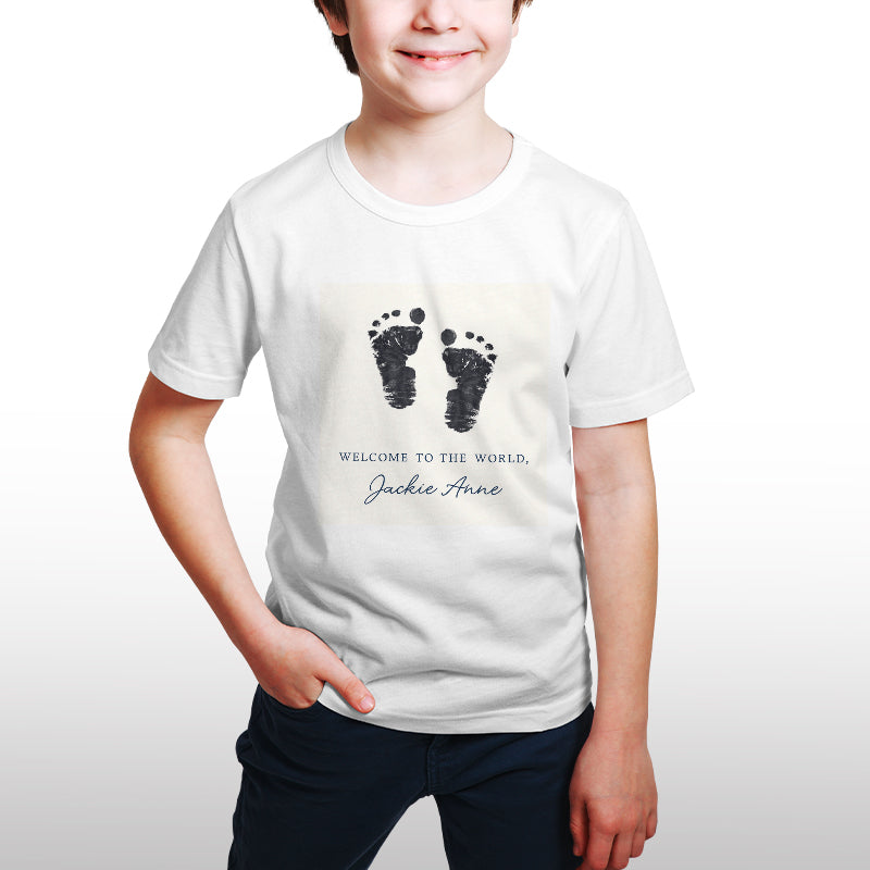 Custom Baby Birth T-Shirt – Add Name & Photo, 100% Cotton, Perfect for Newborn Celebrations