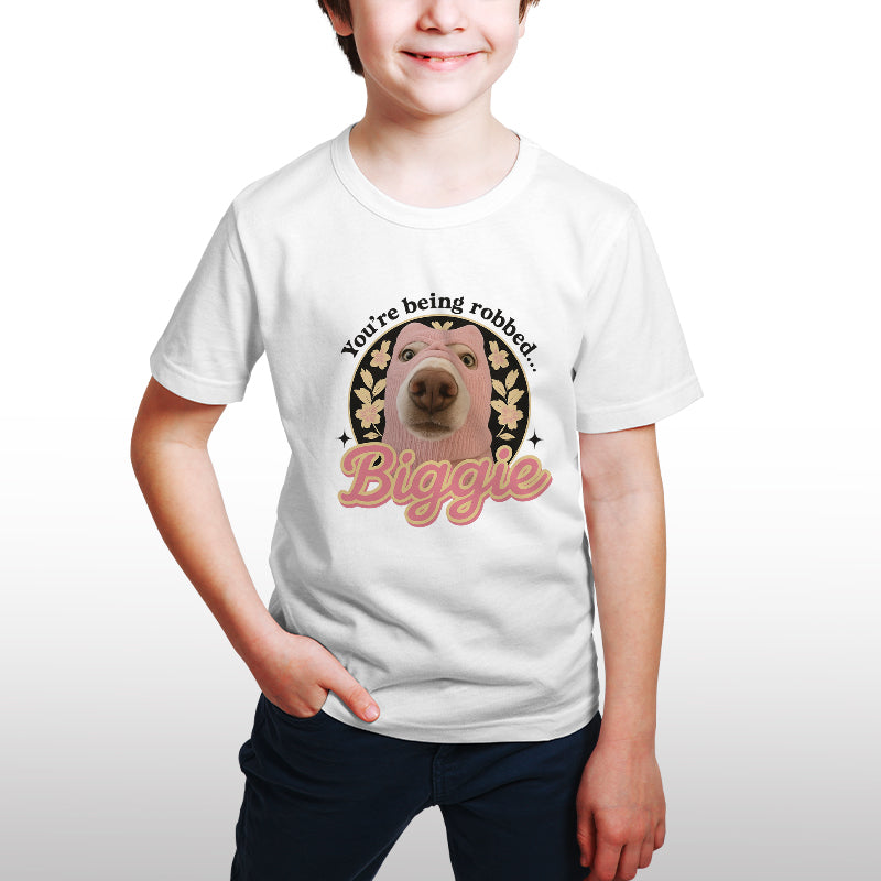 Custom Pet Photo & Name T-Shirt – Personalized Dog or Cat Design, 100% Cotton