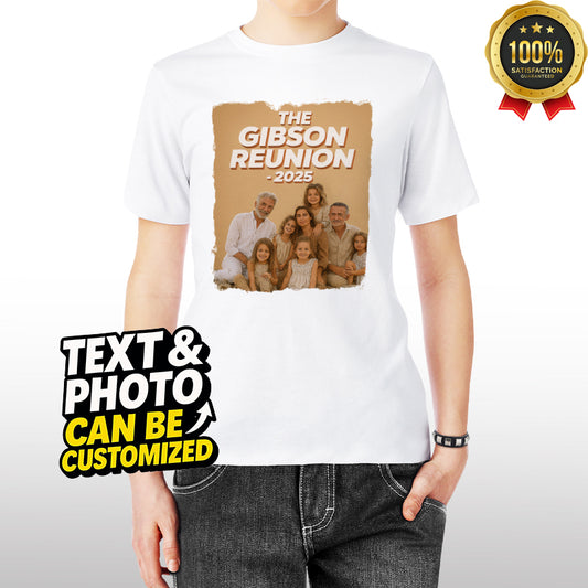 Custom Family Reunion T-Shirt – 100% Cotton, US Sizing, Delivered in 7 Days