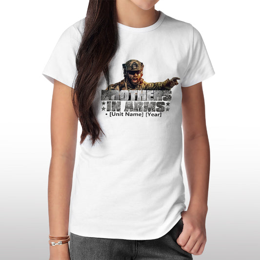Custom Brothers in Arms T-Shirt – Add Unit Name, Photo & Year, US Sizes, Delivered in 7 Days