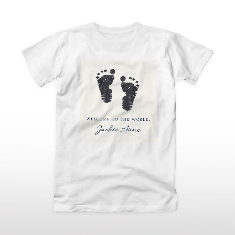 Custom Baby Birth T-Shirt – Add Name & Photo, 100% Cotton, Perfect for Newborn Celebrations