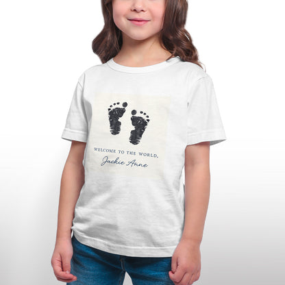 Custom Baby Birth T-Shirt – Add Name & Photo, 100% Cotton, Perfect for Newborn Celebrations