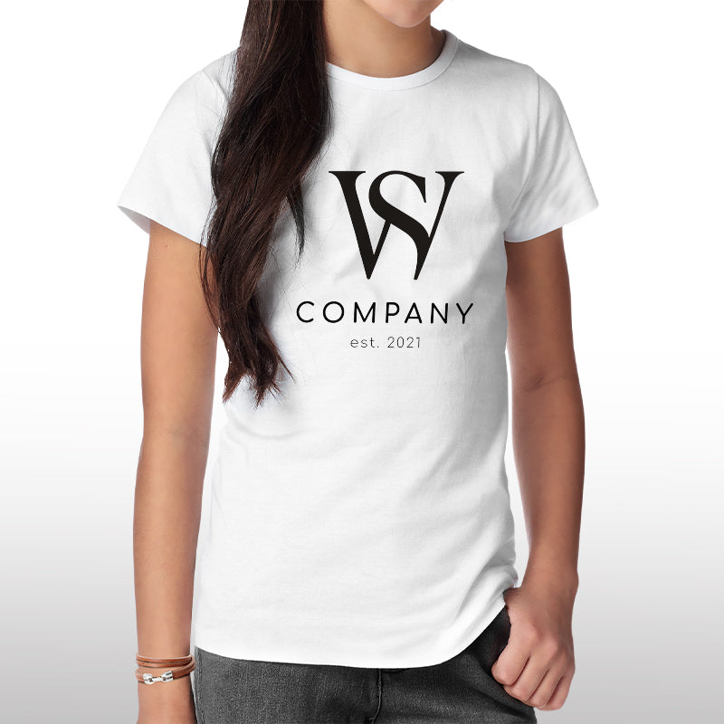 Custom Company Logo T-Shirt – Add Your Business Name & Text, 100% Cotton, Perfect for Teams & Events