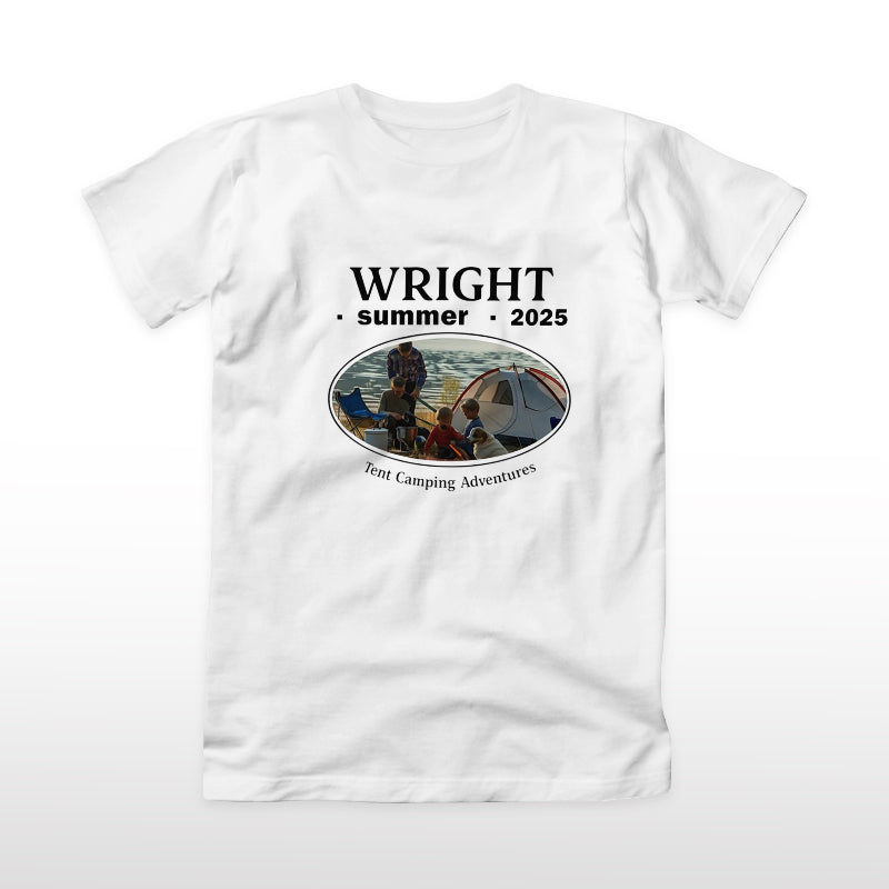 Custom Family Camping T-Shirt – 100% Cotton, US Sizes, Delivered in 7 Days, Free Shipping for 2 or More