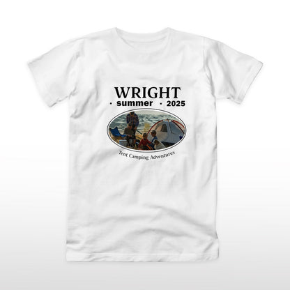 Custom Family Camping T-Shirt – 100% Cotton, US Sizes, Delivered in 7 Days, Free Shipping for 2 or More