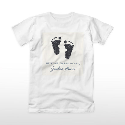 Custom Baby Birth T-Shirt – Add Name & Photo, 100% Cotton, Perfect for Newborn Celebrations